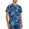 thumbnail image 2 of Bixox Men's Hawaiian Style Printed Short Sleeve Skinny Athletic T-Shirt, 2 of 6