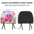 thumbnail image 2 of Kirby Animal Cartoon Car Headrest Cover Decor Vehicles Seat Pillow Cover Protector Accessories Auto Front/Rear Seats Head Rest Cover Universal Fit Most Cars Sedan SUV Van, 2 of 7