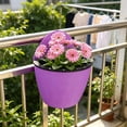 thumbnail image 6 of Kyusrd Indoor Outdoor Wall Mounted Planters With Drainage Holes,Hanging Flower Pots For Balcony Terrace Greenery Decor,7.09x6.30in, 6 of 7