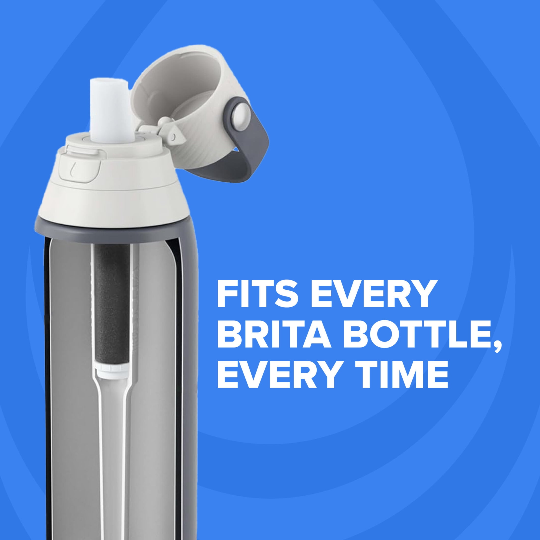 (2 pack) Brita Water Bottle Replacement Filters, 2 Month Filter Life, Compatible with All Brita Filtered Water Bottles, 3 Pack