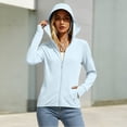 thumbnail image 5 of Uaswgudfs Women's UPF 50+ Sun Protection Hoodie with Extended Wide Brim Hat, Full Zip Lightweight Breathable UV Resistant Hiking Running Golf Athletic Jacket for Outdoor, 5 of 5