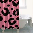 thumbnail image 4 of Pink and Black Of Leopard Print Shower Curtain 36"x72" ,Bathroom Decorative Shower Curtains Set with 12 Hooks,Modern Waterproof Washable Shower Curtain, 4 of 6
