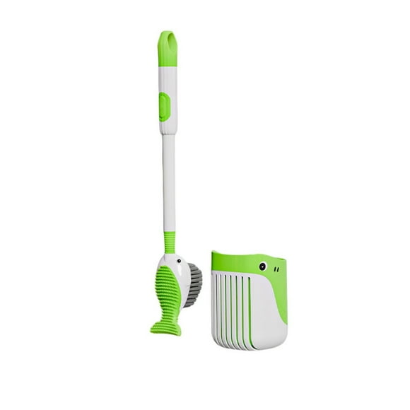 Hearth & Gear Toilet Cleaning Brush With Spray Function Detachable Suction Cup Base Durable Ventilated Design Fish Tail Head For Deep Cleaning Dish Sponge Holder for Kitchen Sponge with Handle for Tub
