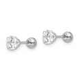 thumbnail image 3 of FJC Finejewelers 14 kt White Gold Stud Madi K CZ and Ball Reversible Earrings 5 mm, 3 of 6