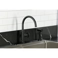 thumbnail image 6 of Kingston Brass KSD2430RNK Levante Single-Handle 2-Hole Deck Mount Kitchen Faucet in Matte Black, 6 of 7