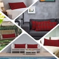 thumbnail image 6 of Red Black Buffalo Plaid Body Pillow Covers, Black Red Checkered Soft Breathable Throw Pillow Cases with Invisible Zipper, Decorative Pillowcase Pillows Protectors for Sofa Bed Couchair 20"x54", 6 of 9