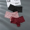 thumbnail image 3 of Braguitas de talla grande para mujer, ropa interior de encaje de seda de hielo sin costuras, ropa interior de algodón hasta la mitad de la cintura, ropa interior para chicas gorditas, 3 of 6