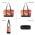 thumbnail image 6 of FORMRS Canvas Laptop Tote Bag for Women with 15.6" Computer Compartments Shoulder Handbag, Orange Hand Drawn Floral, 6 of 7