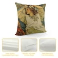 thumbnail image 4 of JEUXUS  Alphonse Mucha Princess Throw Pillow Cover Case Funny Hyacinth Decorative Pillowcase Cushion for Couch Sofa Bedroom Livingroom Kitchen and Car, 4 of 5