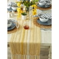 thumbnail image 4 of Camino de mesa DII Farmhouse con rayas trenzadas, 38 x 275 cm, color dorado miel, 4 of 6
