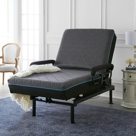 Montary Adjustable Bed Frame with Electric Sit to Stand Lift Assist for Seniors/Elderly, Wireless Remote, Twin Size