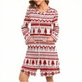 thumbnail image 2 of Christmas Zip Robe for Women Long Sleeve Plaid Snowflake Print Fleece Sleepwear Warm Winter Nightgown Loungewear, 2 of 8