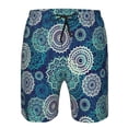 thumbnail image 4 of Naloa Bohemian Mandala Men's Beach Shorts, Surfing shorts, Swim trunks, Quick Dry Swim Trunks for Surfing Beach Fun - 3X-Large, 4 of 9