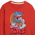 thumbnail image 3 of Hot Wheels - Shark Love Bites - Toddler & Youth Long Sleeve Graphic T-Shirt, 3 of 5