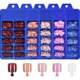 thumbnail image 2 of 100 Uds. Uñas postizas transparentes para dedos de los pies, cuadradas francesas, color blanco natural, cobertura completa, uñas postizas para los pies, puntas de uñas artificiales, 2 of 5