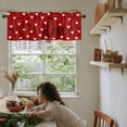 thumbnail image 3 of Valentines Kitchen Curtain Set Love White Heart Rod Pocket Kitchen Tier Curtains Valance Set 3 Piece Red Valentines Day Window Curtain Valance Tier Set 54 x 24 in, 3 of 6