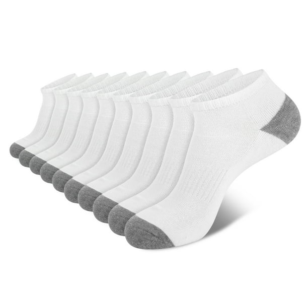 COOPLUS Mens Socks 10 Pairs Ankle Low Cut Socks for Men Breathable