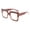 Dusty Rose Tortoise 1, variant on Unisex Reading Glasses Oversized Square Frame Over The Counter Brown Black 1
