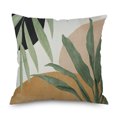 thumbnail image 4 of Ins Wind Linen Pillowcase Simple Creative Cushion Abstract Leaf Pillow Square Cushion Cover 7, 4 of 5