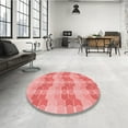 thumbnail image 4 of Ahgly Tapis d'Intérieur Lavable en Machine Carré Transitionnel Rose Pastel, 4 Pieds Carré, 4 of 7