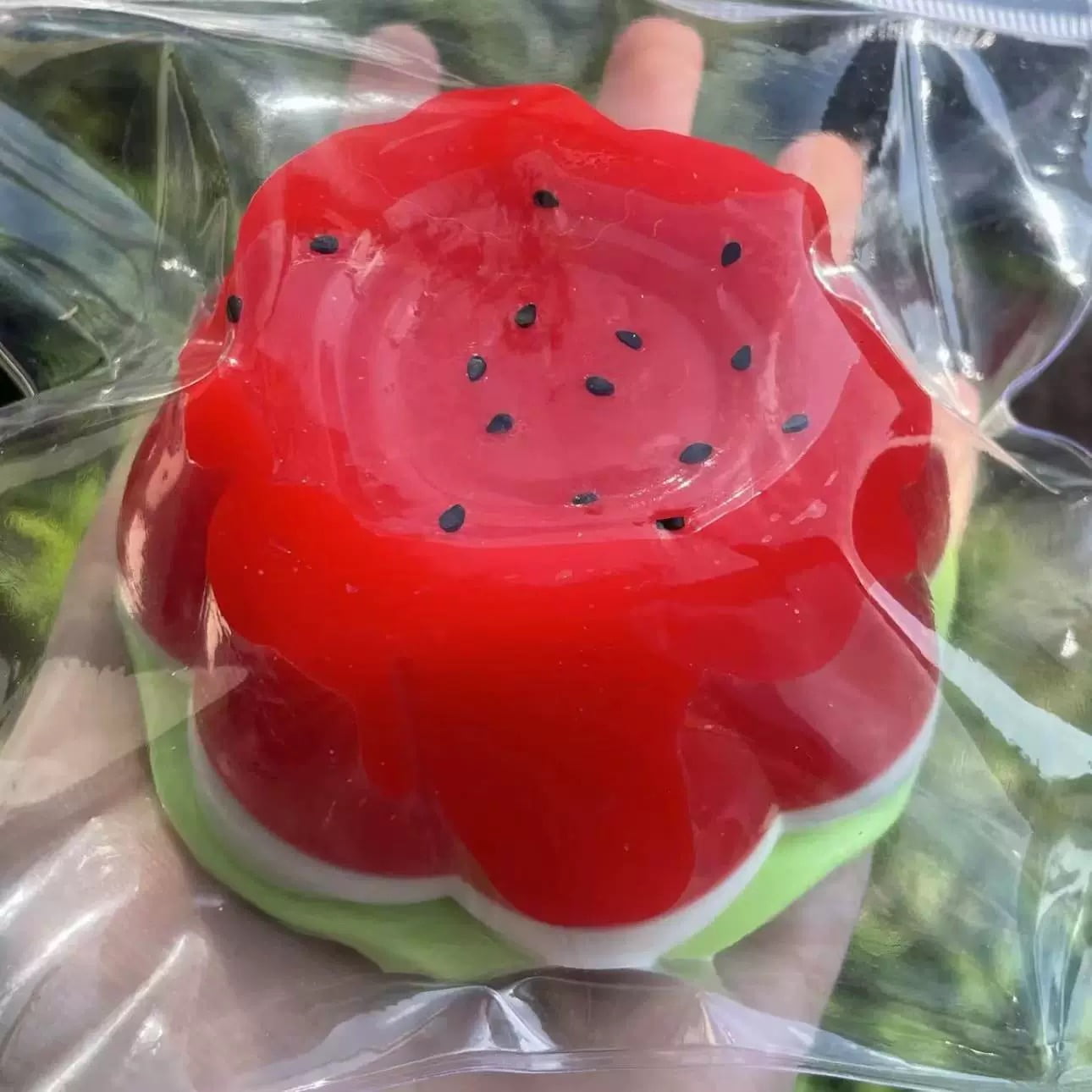 QDDLGRUI Taba Squishy Pink Kawaii Handmade Big Watermelon
