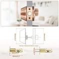 thumbnail image 3 of Uxcell Cylinder Deadbolt Door Lock Round Entry Front Door Handle Sets for Door Copper Tone, 3 of 7