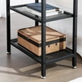 thumbnail image 5 of VECELO Set of 2 End Table, 3-Tier Storage Shelf Industrial Nightstand Bedside Sofa Side Table, Brown, 5 of 9