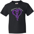 thumbnail image 3 of Inktastic Alzheimer's Awareness Purple Ribbon Heart Youth T-Shirt, 3 of 5