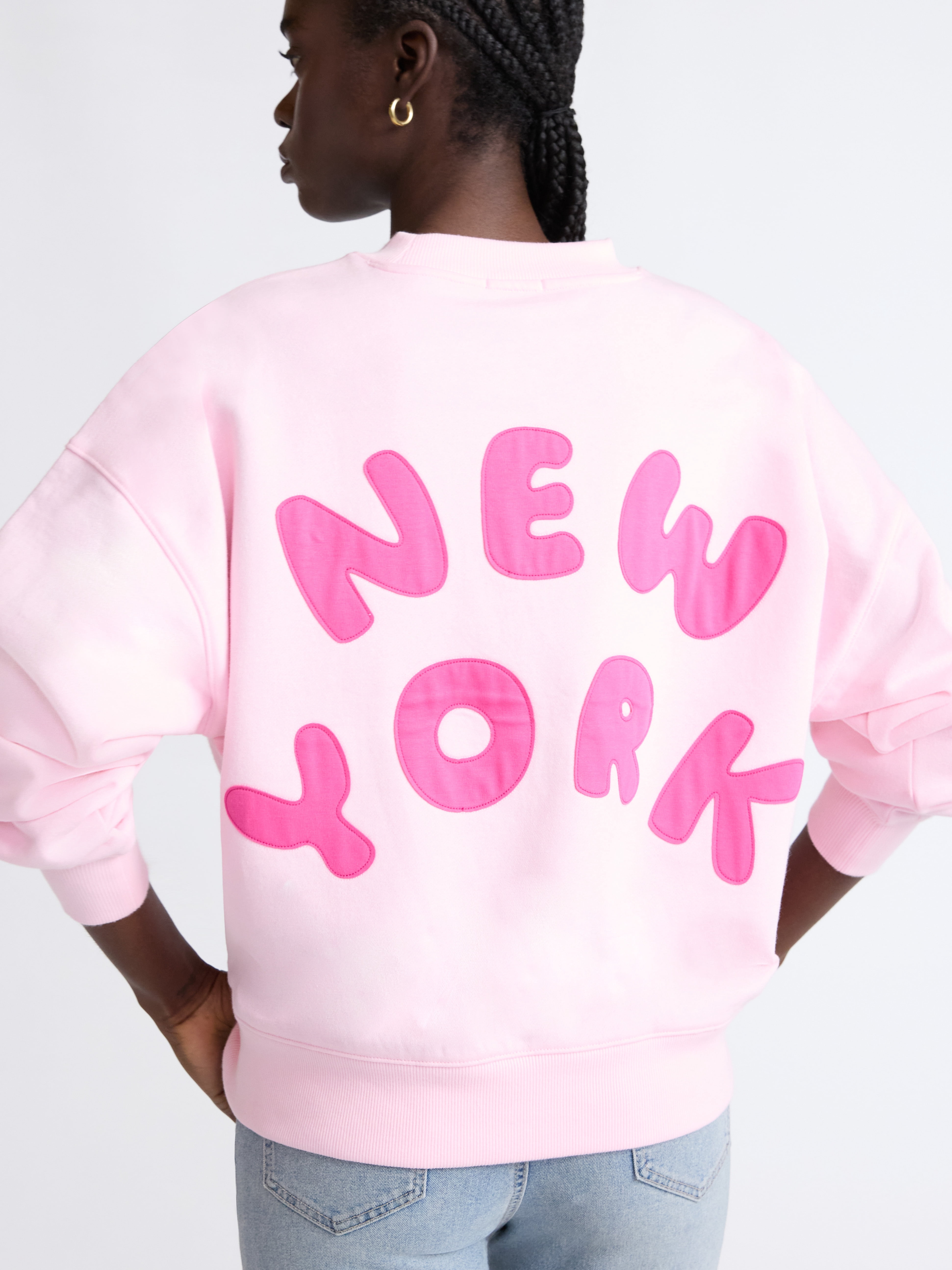 Scoop Limited Edition Women’s and Women's Plus New York Graphic Sweatshirt with Embroidery, Sizes XS-4X