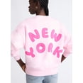thumbnail image 5 of Scoop Limited Edition Women’s and Women's Plus New York Graphic Sweatshirt with Embroidery, Sizes XS-4X, 5 of 7