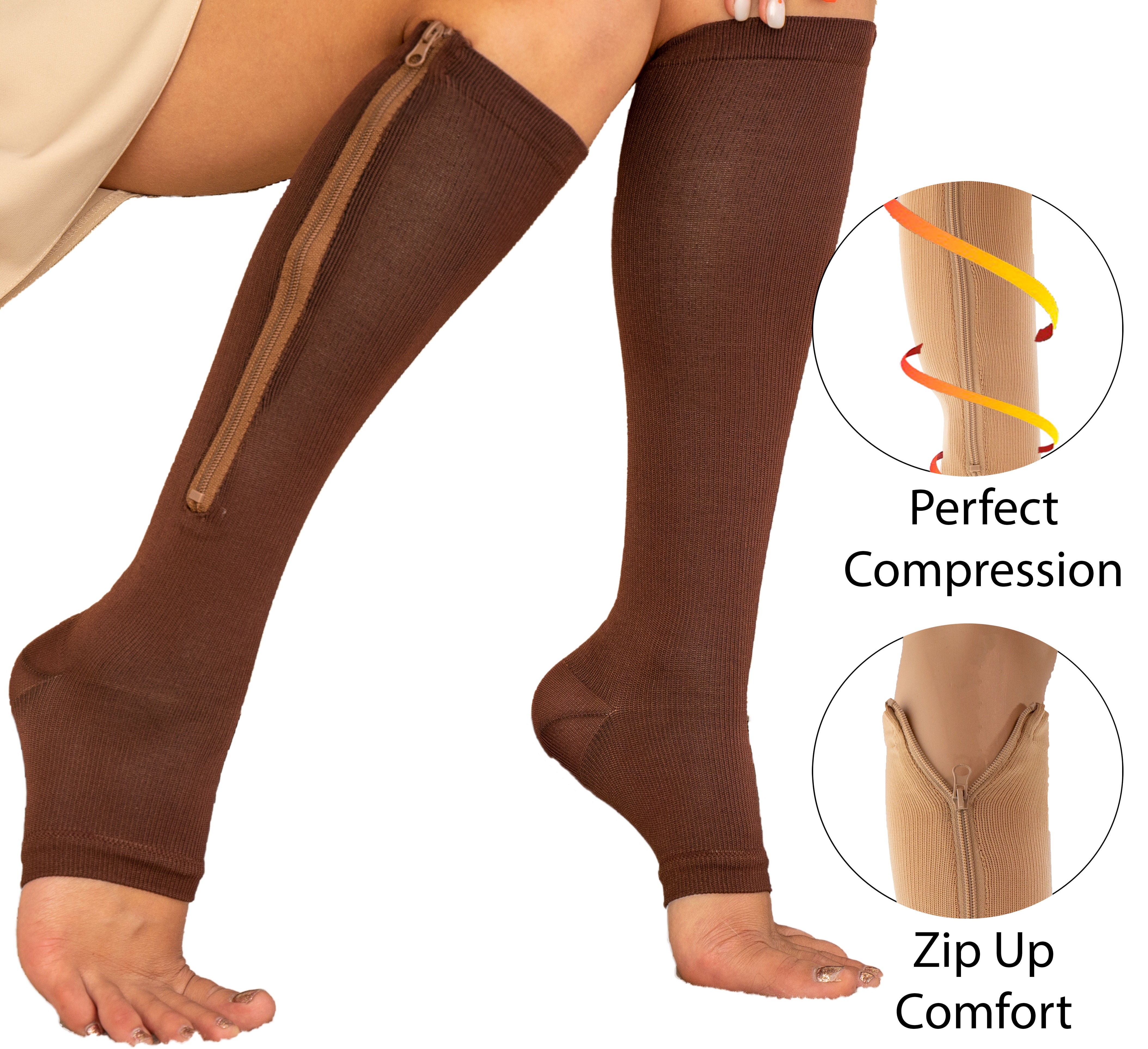 1 Pair Unisex Compression Long Socks Pressure Varicose Veins Leg Relief Pains 