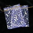 Hotsale 100pcs/lot Moon Star Organza Bags 7x9 9x12cm Small Christmas