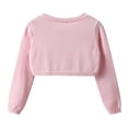 thumbnail image 7 of Trikvn Girls Shrug Sweaters Long Sleeve Cropped Bolero Jacket Cute Bow Embroidered Knit Button Down Cardigan Coat Outerwear for Wedding Party Dress Toddler Kids Wear, 7 of 7