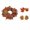 A, variant on Fall Maple Leaf Candle Ring Wreath, 3" Mini Artificial Maple Leaves Candles Holder Wreaths, Halloween Thanksgiving Candle Rings Decor for Autumn Harvest Festival Home Wedding Party Table