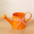 thumbnail image 2 of Watering Can for Indoor Plants, 35 oz/1000 ml Metal Stainless Steel Pot with Long Spout for House Bonsai Outdoor Garden Flower Decorative,Orange, 2 of 7