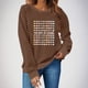 thumbnail image 1 of Uootdi 100 Days of School Long Sleeve Shirts for Women Womens Teacher Graphic Tops Happy 100 Days of School Sweatshirt Gift, 1 of 6