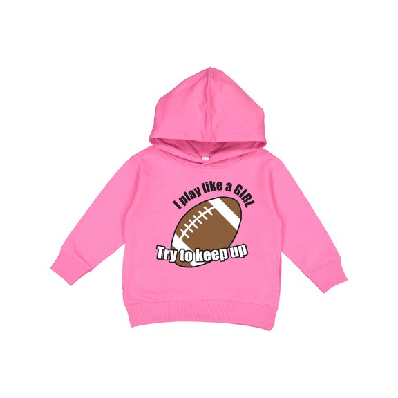 Inktastic Football Like a Girl Toddler Hoodie