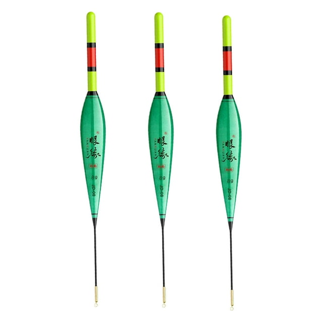 ZheElen 3piece Fishing Float With LED Lights Good Visibility And Stability For Night 8g floatability Three color changes 1Set