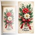 thumbnail image 1 of Huanglei Décorations de Rideau de Porte Rouge Bannière de Porte d'Entrée Joyeux et Train Décorations Extérieures et Années Décorations de Fête d'Hiver Entrée Porche, 1 of 6