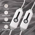 thumbnail image 6 of YAKEE Electric Heated Blanket 90"x100" King Size - Dual Control Design, 4 Heat Levels, 10-Hour Auto-Off, Soft Coral Fleece Heated Blanket with Overheat Protection, Gray, 6 of 8