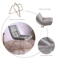 thumbnail image 5 of Duhome Slipper Chairs Velvet Accent Chairs Retro Leisure Lounge Chair Mid Century Modern Chair Vanity Chair for Living Room Bedroom with Gold Metal Legs Grey 1 PCS, 5 of 8