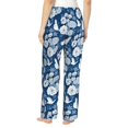 thumbnail image 3 of Uemuo Rose Flowers Pattern Women's Wide Leg Palazzo Lounge Pants with Pockets Light Weight Loose Comfy Casual Pajama Pants-Medium, 3 of 9