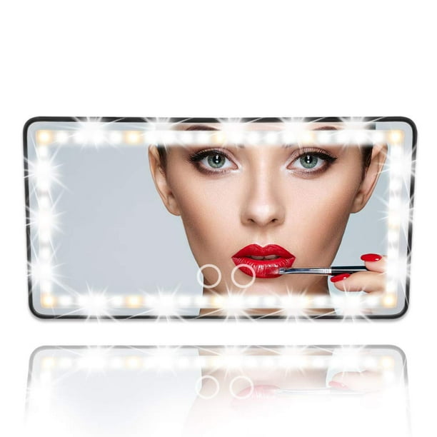 Auto-Sonnenblenden-Spiegel mit LED-Lichtern, Auto-Make-up-Spiegel