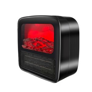 Giyblacko Space Chaudière Space Chaudière 1000W Space Chauffe-eau pour usage intérieur Énergie Efficacité de la cheminée Flamme dynamique Petite Space Chauffage rapide en céramique de chauffage portable Space Chauffe-eau pour bureau