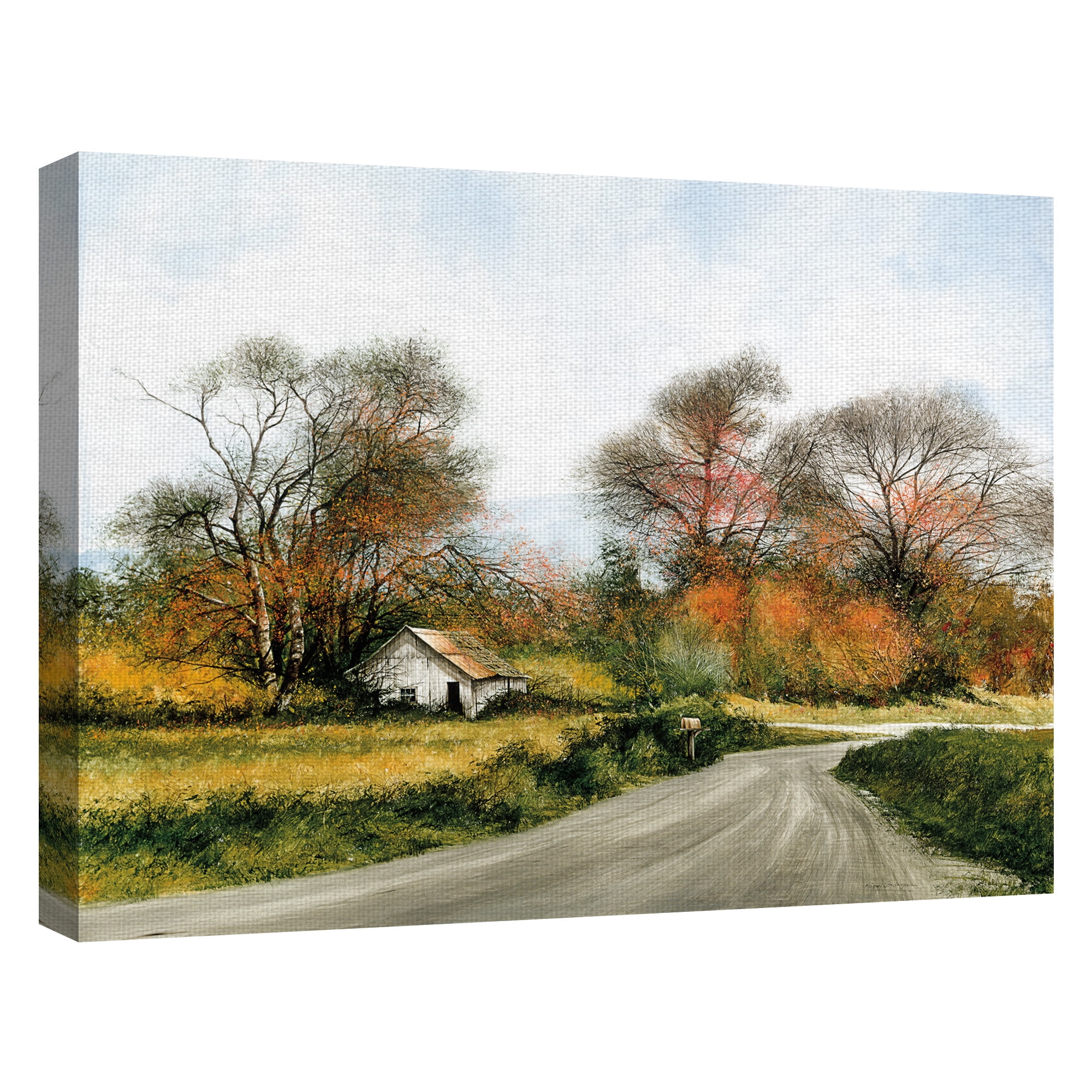 Masterpiece Art Gallery Forwarding Order Expired Autumn Nature Road by Miguel Dominguez Canvas Art Print 30" x 40"