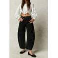 thumbnail image 4 of Women's Baggy Boyfriend Jeans Vintage Wide Leg Mid Rise Barrel Denim Ankle Pants, 4 of 10