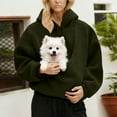 thumbnail image 2 of Women’s Pet Carrier Hoodie Oversized Long Sleeve Pullover with Kangaroo Pet Pouch Comfortable Dog and Cat Carrier Sweatshirt with Pockets for Pet Lovers, 2 of 7