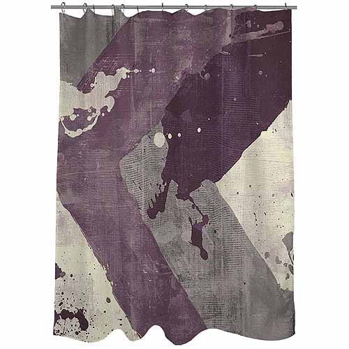 Thumbprintz Splatter No 1 Purple Shower Curtain Com Thumbprintz Splatter No 1 Purple Shower, Grey And Purple Shower Curtain