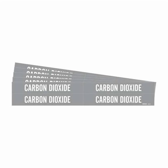Brady Pipe Marker,White,Carbon Dioxide,PK5, 90307-PK 90307-PK