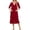 A-Red264, variant on XIAONU Women's Contrast Trim Soft Knit Robe Loose Three Quarter Sleeve Open Front Loungewear Comfy Casual Relax Robes